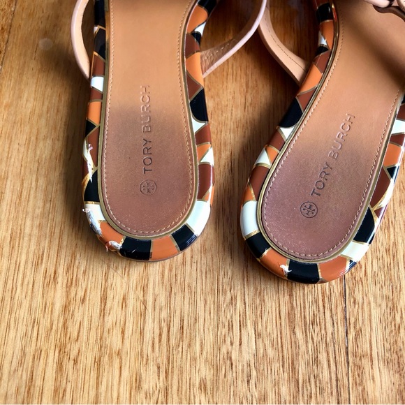 Tory Burch tricolour logo flip flops - Picture 8 of 8
